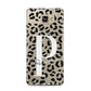Personalised Leopard Print Clear Black Samsung Galaxy A5 2016 Case on gold phone