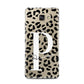 Personalised Leopard Print Clear Black Samsung Galaxy A7 2016 Case on gold phone