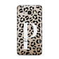 Personalised Leopard Print Clear Black Samsung Galaxy J7 2016 Case on gold phone