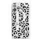 Personalised Leopard Print Clear Black iPhone 13 Pro Max Clear Bumper Case