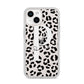 Personalised Leopard Print Clear Black iPhone 14 Clear Tough Case Starlight