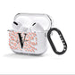 Personalised Leopard Print Clear Copper AirPods Clear Case 3rd Gen Side Image