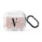 Personalised Leopard Print Clear Copper AirPods Glitter Case 3rd Gen