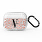 Personalised Leopard Print Clear Copper AirPods Pro Glitter Case