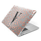 Personalised Leopard Print Clear Copper Apple MacBook Case Side View