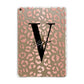 Personalised Leopard Print Clear Copper Apple iPad Gold Case