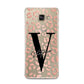 Personalised Leopard Print Clear Copper Samsung Galaxy A3 2016 Case on gold phone