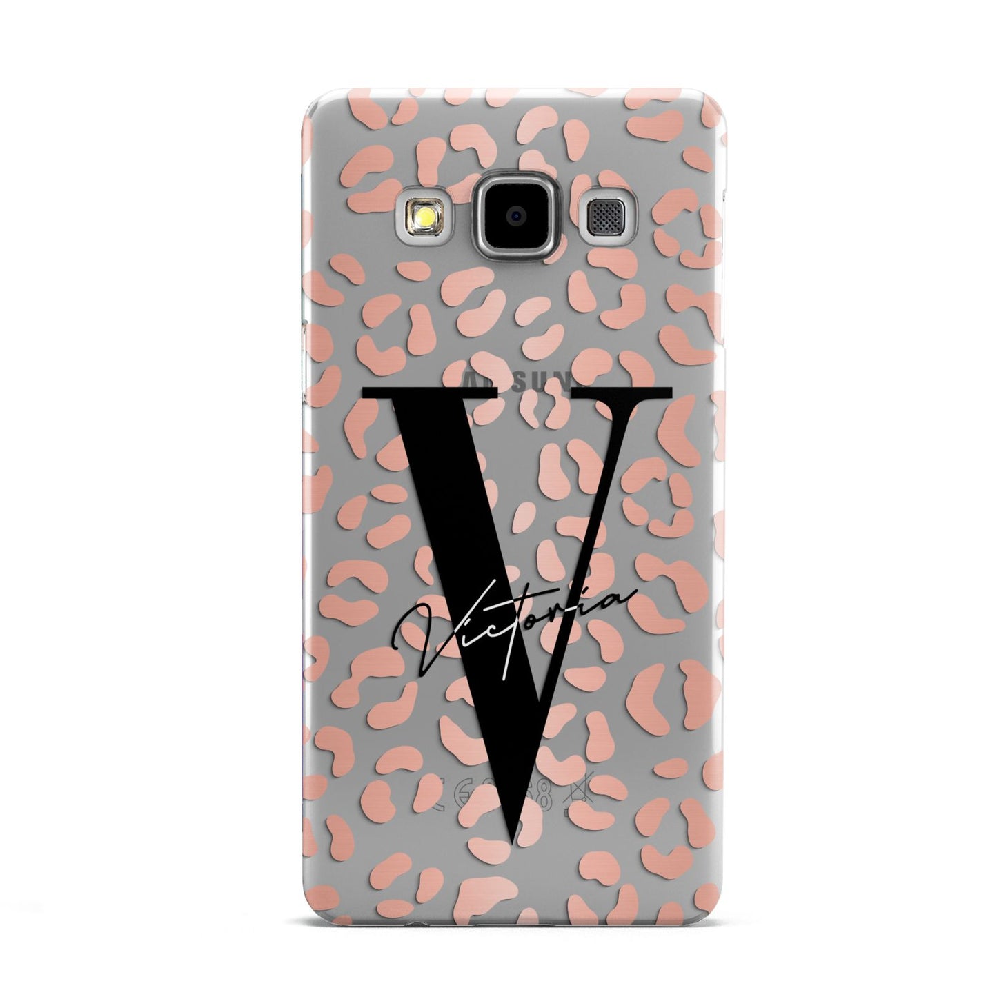 Personalised Leopard Print Clear Copper Samsung Galaxy A5 Case