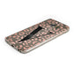 Personalised Leopard Print Clear Copper Samsung Galaxy Case Bottom Cutout