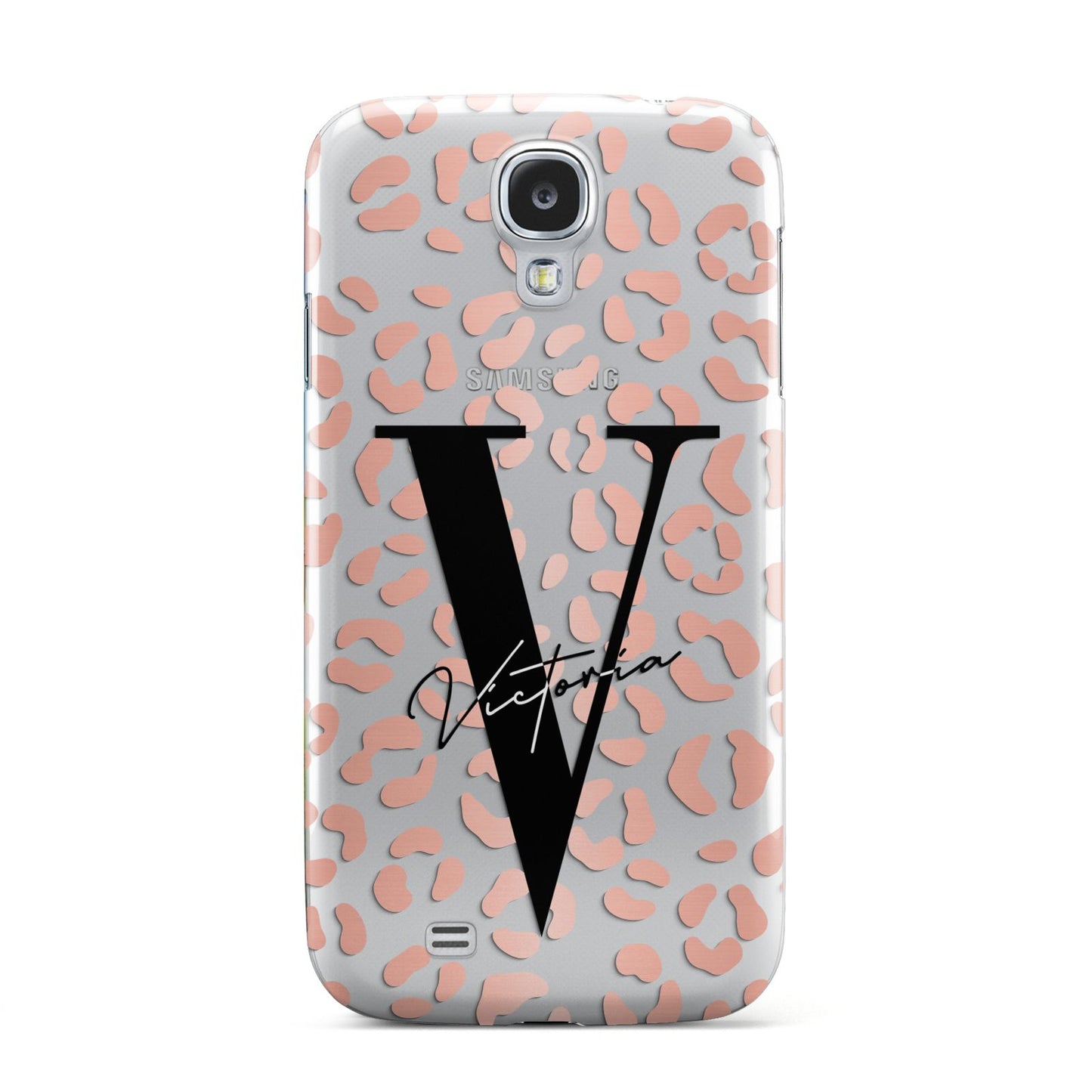 Personalised Leopard Print Clear Copper Samsung Galaxy S4 Case