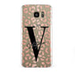 Personalised Leopard Print Clear Copper Samsung Galaxy S7 Edge Case