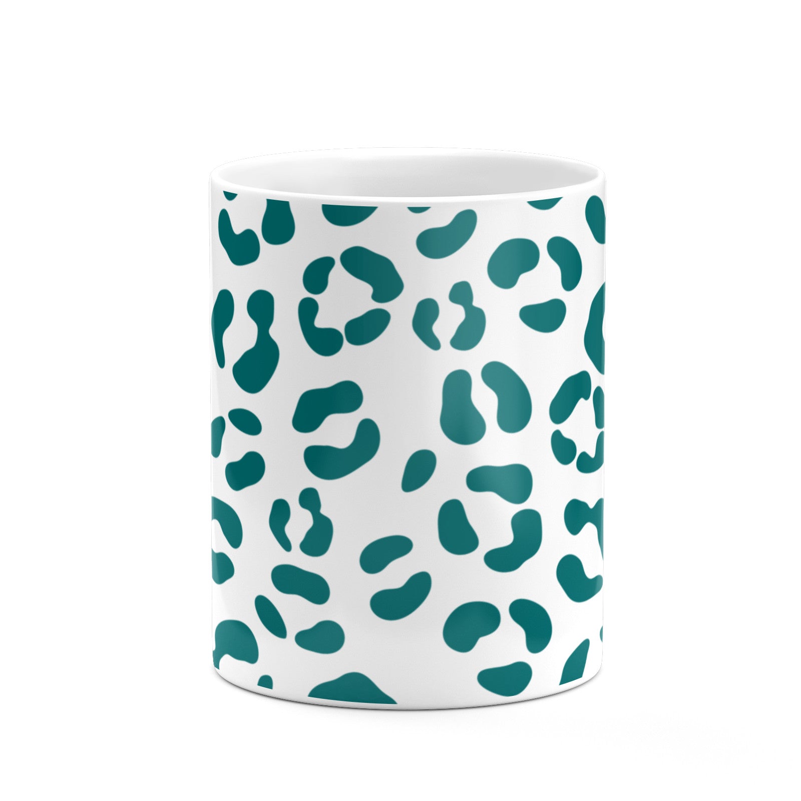 Personalised Leopard Print Clear Green 10oz Mug Alternative Image 7