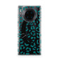 Personalised Leopard Print Clear Green Huawei Mate 30 Pro Phone Case