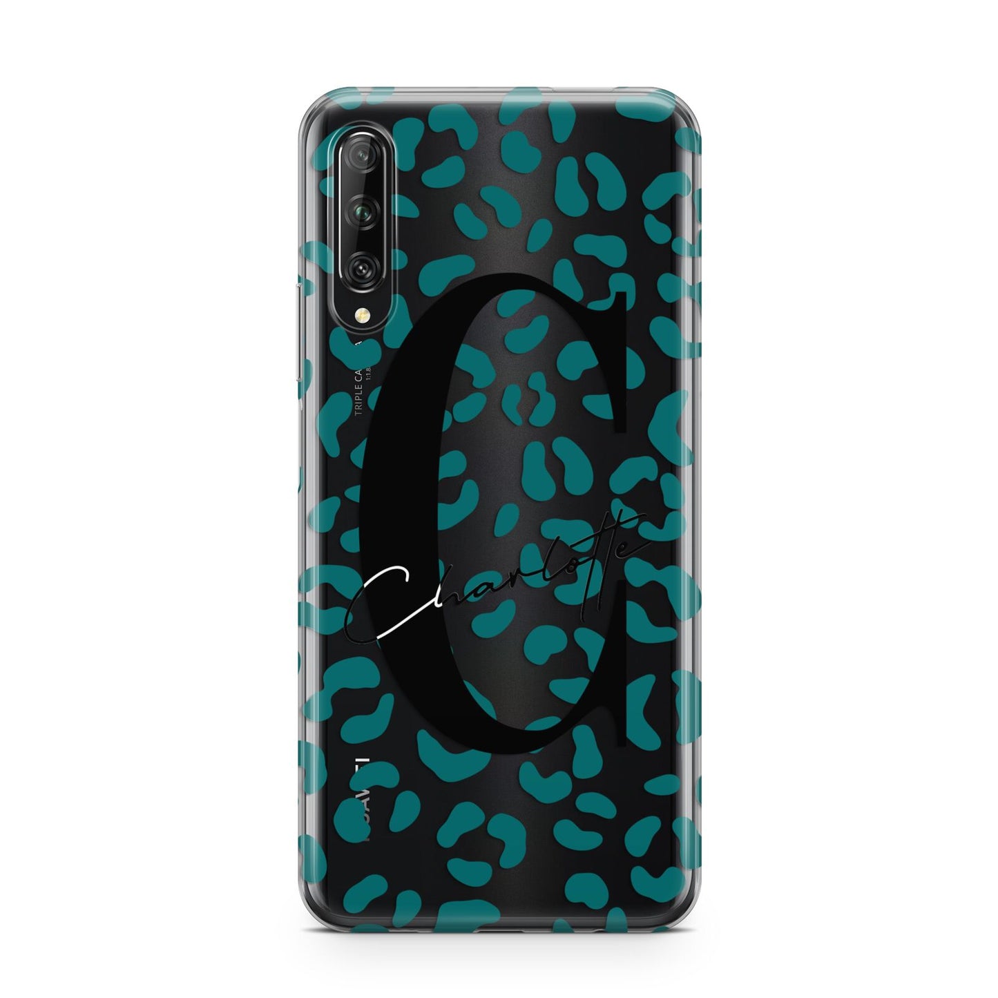 Personalised Leopard Print Clear Green Huawei P Smart Pro 2019