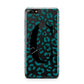 Personalised Leopard Print Clear Green Huawei Y7 2018