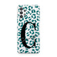 Personalised Leopard Print Clear Green Samsung A32 5G Case