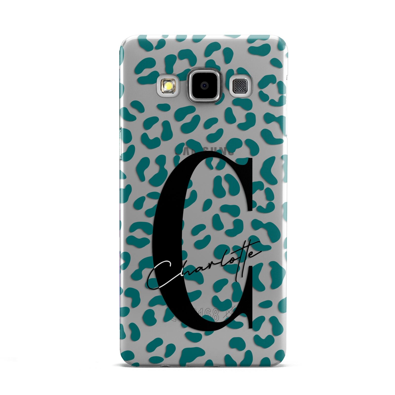 Personalised Leopard Print Clear Green Samsung Galaxy A5 Case
