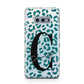 Personalised Leopard Print Clear Green Samsung Galaxy S10E Case