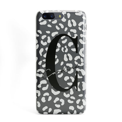 Personalised Leopard Print Clear OnePlus Case