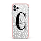 Personalised Leopard Print Clear iPhone 11 Pro Max Impact Pink Edge Case