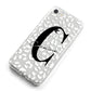 Personalised Leopard Print Clear iPhone 8 Bumper Case on Silver iPhone Alternative Image