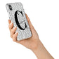 Personalised Leopard Print Clear iPhone X Bumper Case on Silver iPhone Alternative Image 2