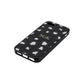 Personalised Leopard Print Embossed Black Pebble Leather iPhone 5 Case Side Angle