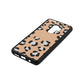 Personalised Leopard Print Embossed Nude Pebble Leather Samsung S9 Plus Case Side Angle