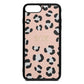 Personalised Leopard Print Embossed Nude Saffiano Leather iPhone 8 Plus Case