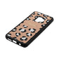 Personalised Leopard Print Embossed Rose Gold Pebble Leather Samsung S9 Case Side Angle