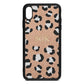 Personalised Leopard Print Embossed Rose Gold Pebble Leather iPhone Xs Max Case