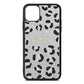 Personalised Leopard Print Embossed Silver Pebble Leather iPhone 11 Pro Max Case