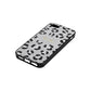 Personalised Leopard Print Embossed Silver Pebble Leather iPhone 5 Case Side Angle