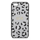 Personalised Leopard Print Embossed Silver Pebble Leather iPhone 5 Case