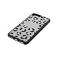 Personalised Leopard Print Embossed Silver Pebble Leather iPhone 8 Plus Case Side Angle