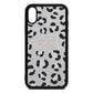 Personalised Leopard Print Embossed Silver Pebble Leather iPhone Xr Case
