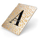 Personalised Leopard Print Gold Apple iPad Case on Gold iPad Side View