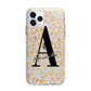 Personalised Leopard Print Gold Apple iPhone 11 Pro in Silver with Bumper Case