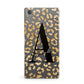 Personalised Leopard Print Gold Sony Xperia Case