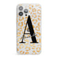 Personalised Leopard Print Gold iPhone 13 Pro Max Clear Bumper Case