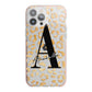 Personalised Leopard Print Gold iPhone 13 Pro Max TPU Impact Case with Pink Edges