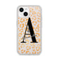 Personalised Leopard Print Gold iPhone 14 Clear Tough Case Starlight