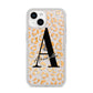 Personalised Leopard Print Gold iPhone 14 Glitter Tough Case Starlight