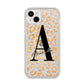 Personalised Leopard Print Gold iPhone 14 Plus Glitter Tough Case Starlight