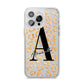 Personalised Leopard Print Gold iPhone 14 Pro Max Clear Tough Case Silver