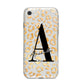 Personalised Leopard Print Gold iPhone 8 Bumper Case on Silver iPhone