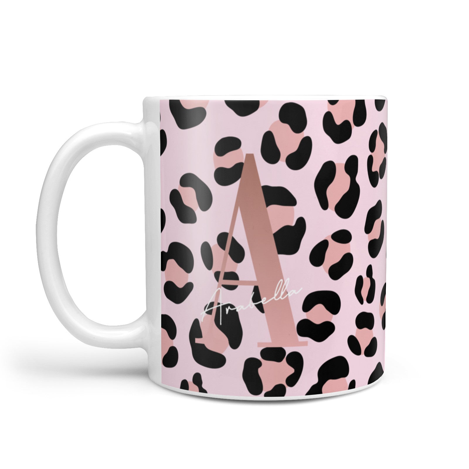 Personalised Leopard Print Initial 10oz Mug Alternative Image 1