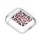 Personalised Leopard Print Initial AirPods Case Laid Flat