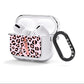 Personalised Leopard Print Initial AirPods Clear Case 3rd Gen Side Image