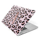 Personalised Leopard Print Initial Apple MacBook Case Side View